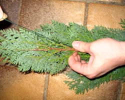 Guirlande als kerstdecoratie in de gang Guirlande