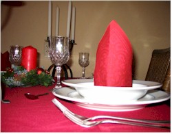 De gedekte Kersttafel De gedekte Kersttafel